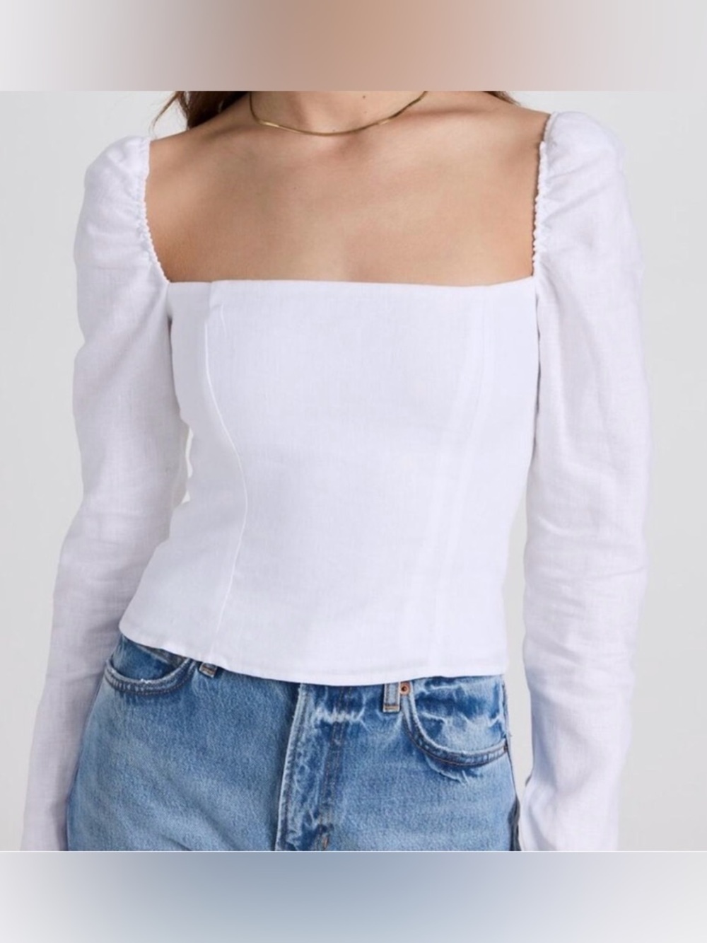 Reformation Khloe Linen Top